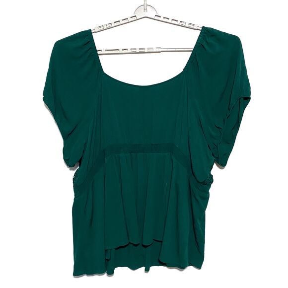 Torrid Crinkle Gauze Lace Puff Short Sleeve Blouse 6X Babydoll Casual Goblincore - Picture 4 of 4